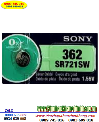 Sony SR721SW/362, Pin đồng hồ đeo tay 1.55v Sony SR721SW/362